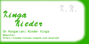 kinga nieder business card